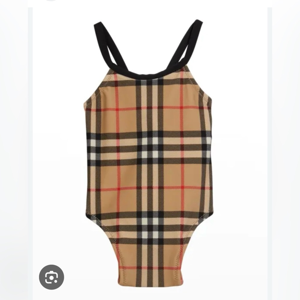 Burberry Girls Crina Signature Check one-piece swimsuit NWT